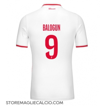 AS Monaco Folarin Balogun #9 Maglia Gara Casa Repliche 2024-25